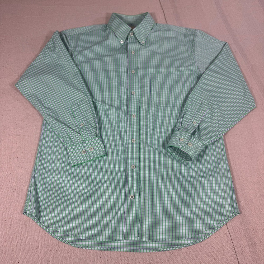 Donald‎ Ross Shirt Mens Medium Green Check Performance Stretch Golf